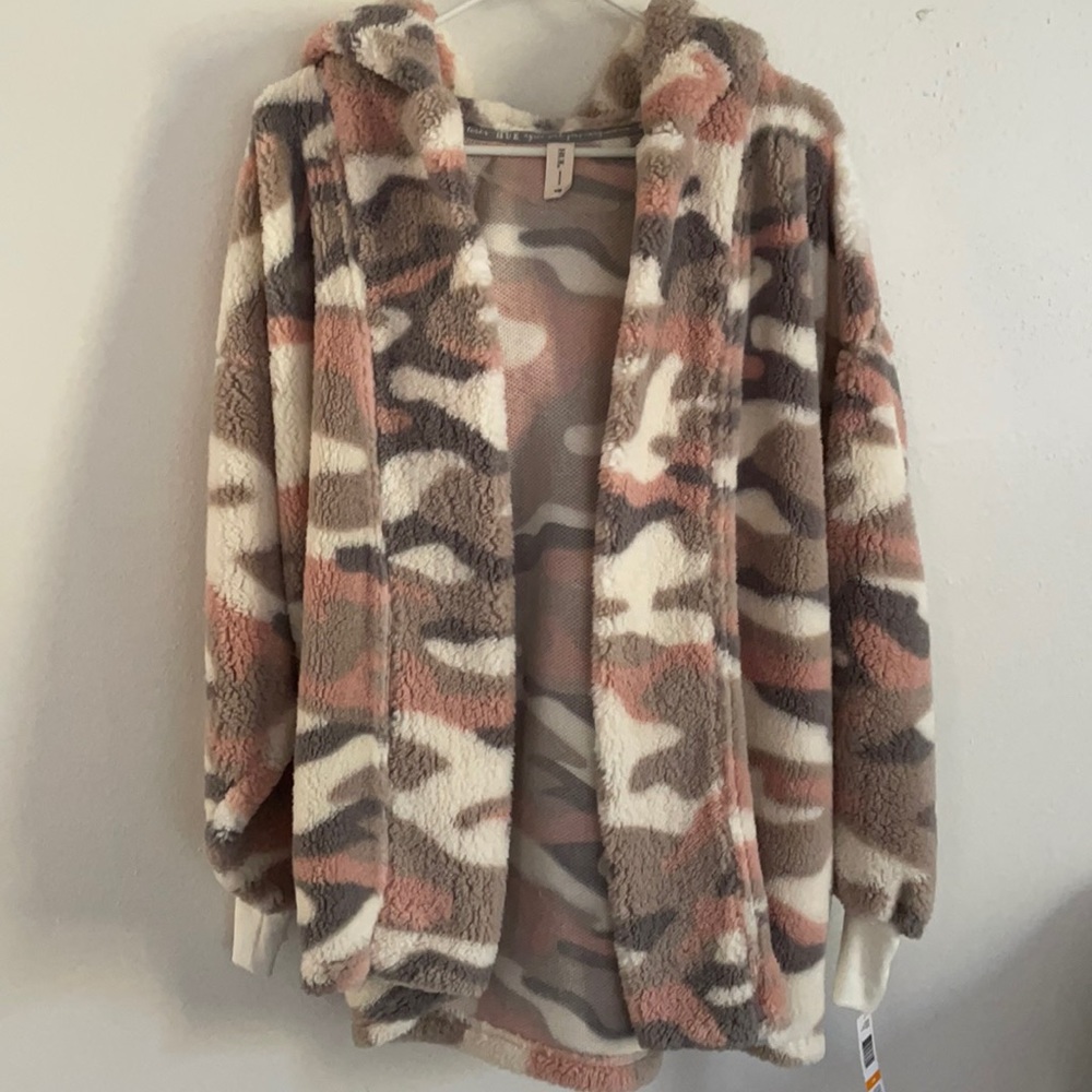 Camo sherpa jacket